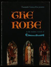 9d914 ROBE souvenir program book '53 Richard Burton & Jean Simmons, greatest story of love & faith!