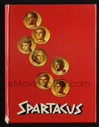 9d946 SPARTACUS hardcover souvenir program book '61 Stanley Kubrick, art of top cast on gold coins!