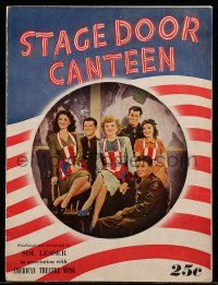 9d949 STAGE DOOR CANTEEN souvenir program book '43 starring 48 stars, 1 for every star in the flag!