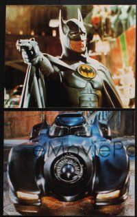 9d250 BATMAN RETURNS set of 5 11x14 color litho prints '92 Keaton, Danny DeVito, Pfeiffer, Burton!
