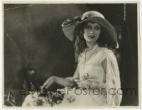 9d163 DOLORES COSTELLO 11x14.25 still '20s portrait wearing pretty lace dress & hat by John Ellis!