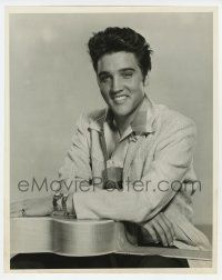 9d261 ELVIS PRESLEY RE-STRIKE 11.25x14 still '60s great portrait of the Rock 'n' Roll King w/guitar