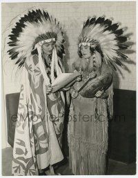 9d215 ROCHELLE HUDSON deluxe 10.5x13.5 still '30s with Native American Princess by Art Weissman!