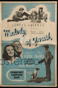 9d648 THEY SHALL HAVE MUSIC English pressbook '39 Joel McCrea, Andrea Leeds, Melody of Youth!