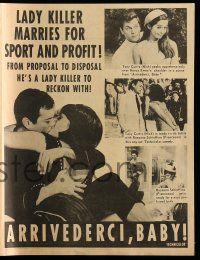 9d276 ARRIVEDERCI, BABY herald '66 Tony Curtis is a ladykiller, Nancy Kwan, Jack Davis art!