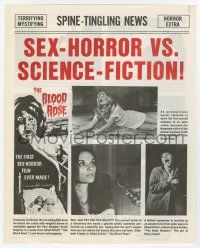 9d294 BLOOD ROSE herald '70 sex-horror vs science fiction, great cheesy images!