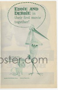 9d300 BUNDLE OF JOY herald '57 Debbie Reynolds & Eddie Fisher in their first movie together!