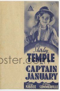9d302 CAPTAIN JANUARY herald '36 cutest sailor Shirley Temple, Guy Kibbee, great montage!