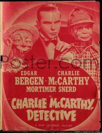 9d306 CHARLIE McCARTHY DETECTIVE herald '39 Edgar Bergen & Charlie McCarthy + Mortimer Snerd!