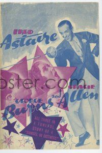 9d316 DAMSEL IN DISTRESS herald '37 Fred Astaire, Joan Fontaine, George Burns & Gracie Allen!