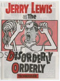 9d322 DISORDERLY ORDERLY herald '65 artwork of wackiest hospital nurse Jerry Lewis!