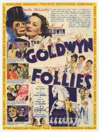 9d343 GOLDWYN FOLLIES herald '38 cool cast montage including Edgar Bergen & Charlie McCarthy!