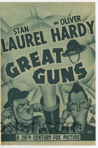 9d347 GREAT GUNS herald '41 many photos & different artwork of Stan Laurel & Oliver Hardy!