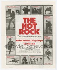 9d357 HOT ROCK herald '72 Robert Redford, George Segal, the classic not-so-perfect crime game!