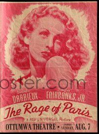 9d415 RAGE OF PARIS herald '38 sexy Danielle Darrieux, Douglas Fairbanks Jr., different images!