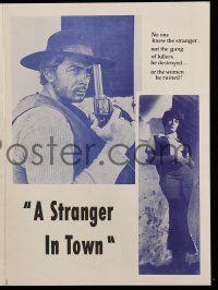 9d440 STRANGER IN TOWN herald '68 Tony Anthony spaghetti western, killer take all!