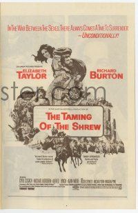 9d444 TAMING OF THE SHREW herald '67 Elizabeth Taylor & Richard Burton, Shakespeare!
