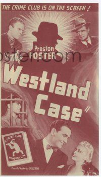 9d463 WESTLAND CASE herald '37 Preston Foster, Carol Hughes, the Crime Club is on the scene!