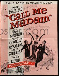 9d484 CALL ME MADAM pressbook '53 Ethel Merman, Donald O'Connor & Vera-Ellen, Irving Berlin songs!