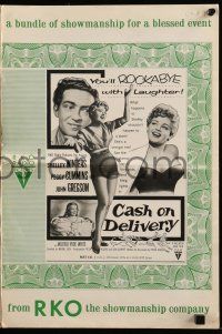 9d490 CASH ON DELIVERY pressbook '56 Shelley Winters, Peggy Cummins, John Gregson, English!