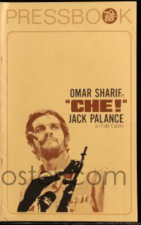 9d492 CHE pressbook '69 art of Omar Sharif as Guevara, Jack Palance as Fidel Castro!