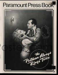 9d606 POSTMAN ALWAYS RINGS TWICE pressbook '81 art of Jack Nicholson & Jessica Lange by Rudy Obrero!