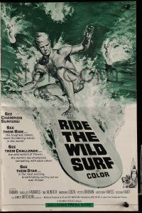 9d615 RIDE THE WILD SURF pressbook '64 ultimate posters for surfers to display on their wall!