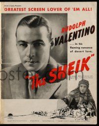 9d636 SHEIK pressbook R38 great images of Rudolph Valentino & Agnes Ayres, romantic classic!