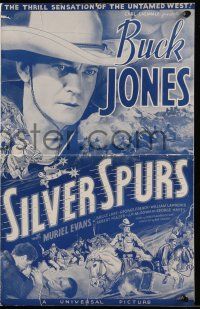 9d638 SILVER SPURS pressbook '36 Buck Jones, the thrill sensation of the untamed West!