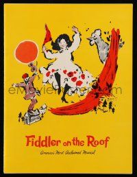 9d758 FIDDLER ON THE ROOF stage play souvenir program book '65 Broadway musical, Morrow art!