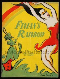 9d760 FINIAN'S RAINBOW stage play souvenir program book '47 great Don Freeman cover art!