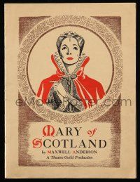 9d866 MARY OF SCOTLAND stage play souvenir program book '33 starring Helen Hayes!