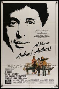 9f056 AUTHOR! AUTHOR! 1sh '82 Al Pacino, Dyan Cannon, Tuesday Weld, dysfunctional family!