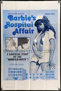 9f067 BARBIE'S HOSPITAL AFFAIR 1sh '70 great artwork of sexiest half-dressed nurse!
