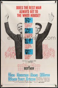 9f079 BEST MAN 1sh '64 Henry Fonda & Cliff Robertson running for President of the United States!