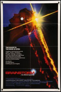 9f112 BRAINSTORM 1sh '83 Christopher Walken, Natalie Wood, the ultimate experience!