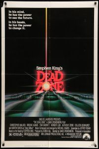 9f186 DEAD ZONE 1sh '83 David Cronenberg, Stephen King, he has the power to see the future!