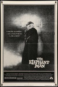 9f232 ELEPHANT MAN 1sh '80 John Hurt is not an animal, Anthony Hopkins, directed by David Lynch!