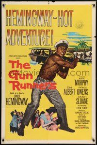 9f343 GUN RUNNERS 1sh '58 Audie Murphy, directed by Don Siegel, written by Ernest Hemingway!