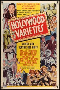 9f385 HOLLYWOOD VARIETIES style B 1sh '50 Big Time Vaudeville with 14 top ranking acts!