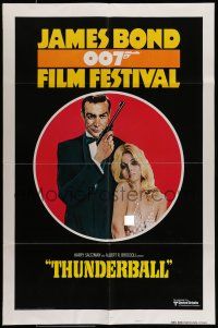 9f442 JAMES BOND 007 FILM FESTIVAL style B 1sh '75 Sean Connery w/sexy girl, Thunderball!