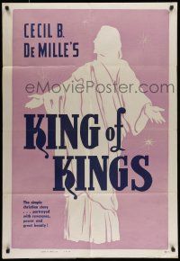 9f477 KING OF KINGS 1sh R60s Cecil B. DeMille silent Biblical epic, the picture of pictures!