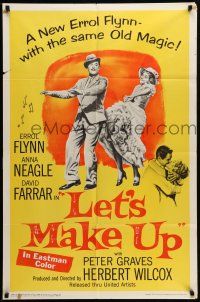 9f505 LET'S MAKE UP 1sh '56 great image of Errol Flynn dancing with Anna Neagle!
