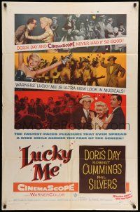 9f538 LUCKY ME 1sh '54 sexy Doris Day never had it so good, Robert Cummings, Phil Silvers