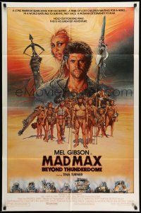 9f543 MAD MAX BEYOND THUNDERDOME int'l 1sh '85 art of Mel Gibson & Tina Turner by Richard Amsel!