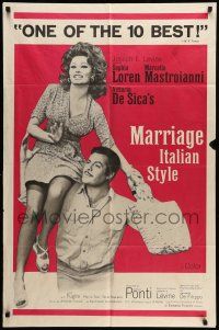 9f570 MARRIAGE ITALIAN STYLE 1sh '65 de Sica's Matrimonio all'Italiana, Loren, Mastroianni