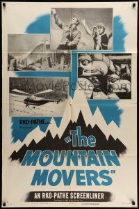 9f615 MOUNTAIN MOVERS style A 1sh '53 An RKO-Pathe Screenliner, cool different images, helicopter!