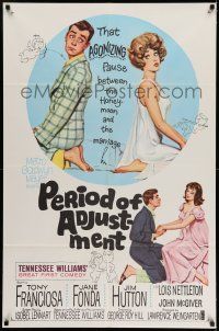 9f704 PERIOD OF ADJUSTMENT 1sh '62 sexy Jane Fonda in nightie trying to get used to marriage