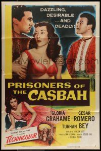 9f729 PRISONERS OF THE CASBAH 1sh '53 dazzling, desirable & deadly sexy Gloria Grahame!