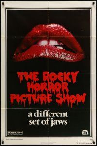 9f755 ROCKY HORROR PICTURE SHOW style A 1sh '75 close up lips image, a different set of jaws!